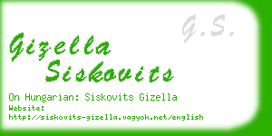 gizella siskovits business card